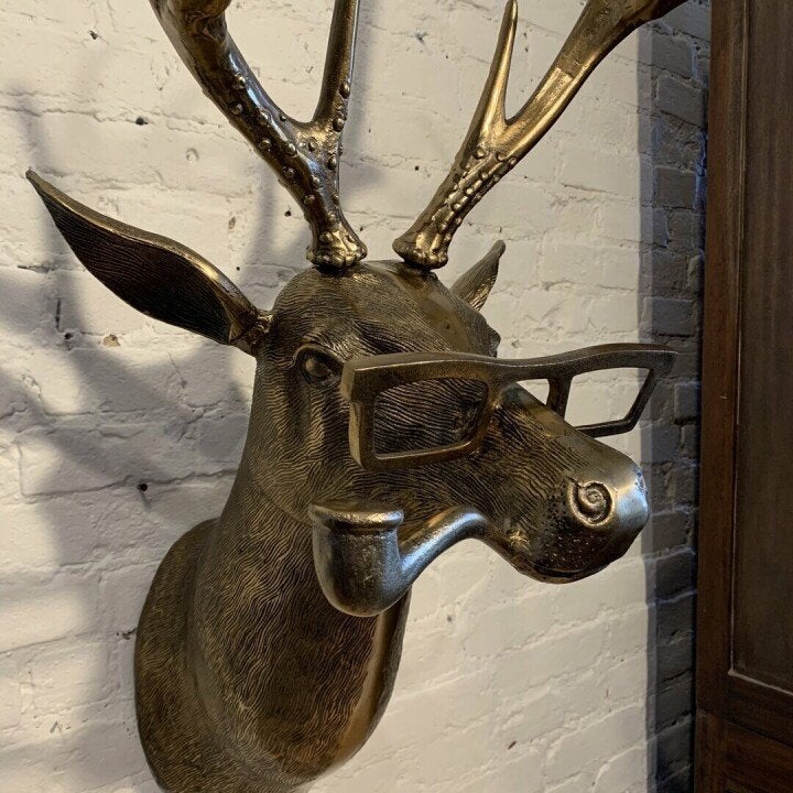 Decoración de pared de cabeza de animal 3D de vida silvestre para el hogar