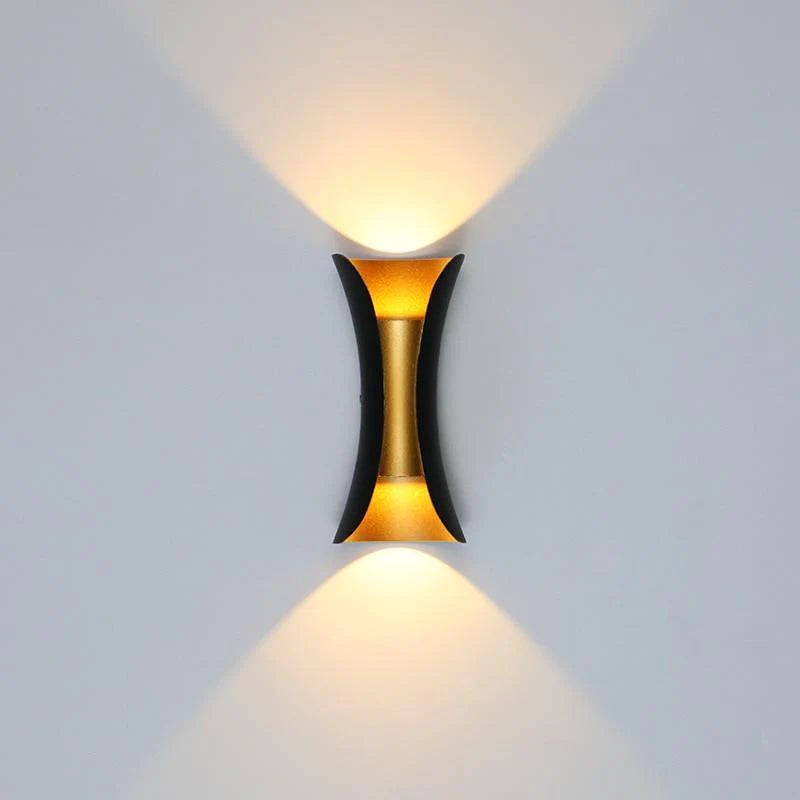 Architectural LED Sconce Fixture Up Down Light Metal Weatherproof Exterior for Entrance Patio Porch Driveway Terrace Modern Minimalist Ambie