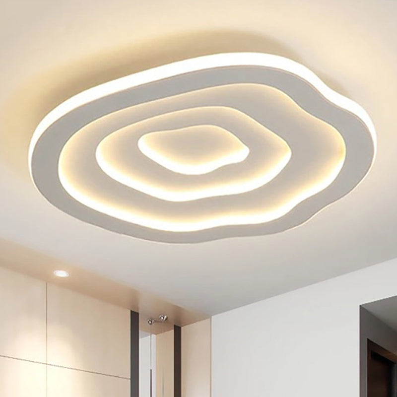 LED Ceiling Light Flush Mount 16"/20"/24" Round White Acrylic Low-Profile Fixture Warm & Cool White for Bedroom Kitchen Living Room Hallway