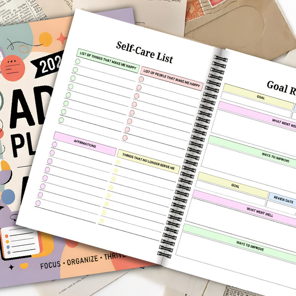 2026 ADHD Planner for Adults - Daily & Weekly Productivity Organizer