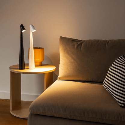 Rechargeable LED Accent Lamp Metal Cordless Indoor Outdoor Portable Lighting 5.5 x 17.7 Inches Battery Operated Tabletop Illumination for Pa