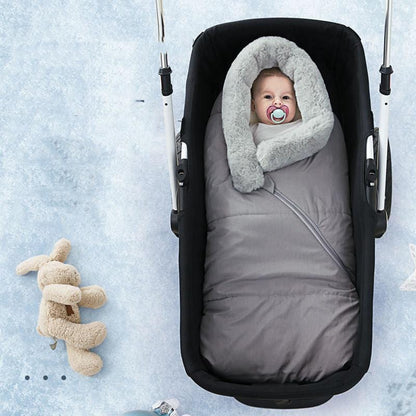 Infant Stroller Bunting Bag with Removable Hood – Windproof Thermal Sleep Sack for Newborns & Toddlers, Universal Fit for All Stroller