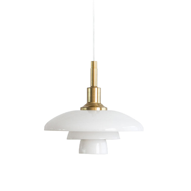 Glass Globe Ceiling Light 11-Inch White Shade Adjustable Hanging Fixture E27 Socket for Kitchen Dining Room Bedroom Modern Minimalist Scandi