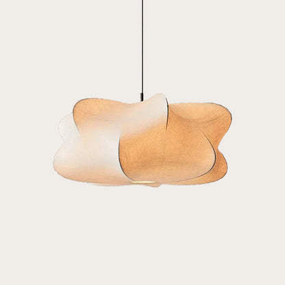 Silk Pendant Light Japanese-Inspired LED Warm White for Living Room Bedroom Hotel