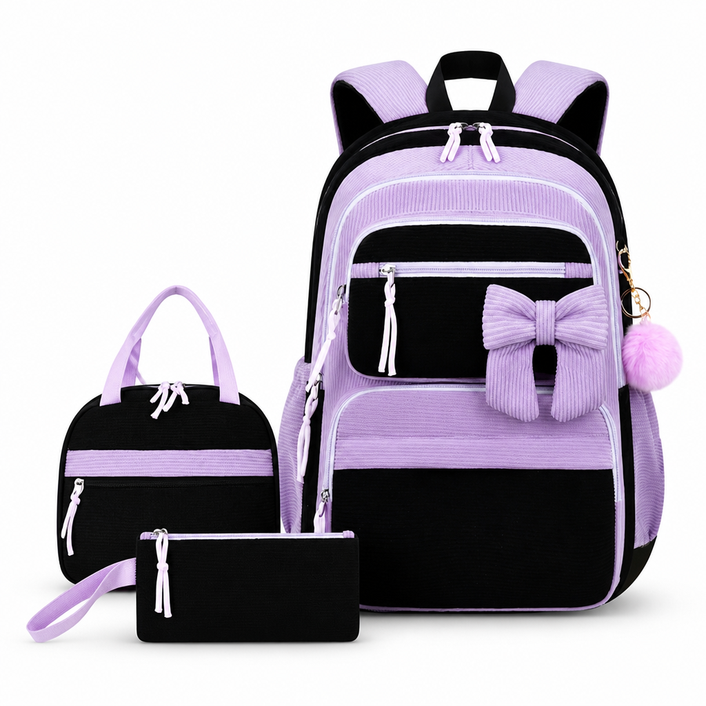 Set de mochila de pana ligera (3 piezas)