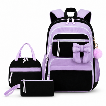 Set de mochila de pana ligera (3 piezas)