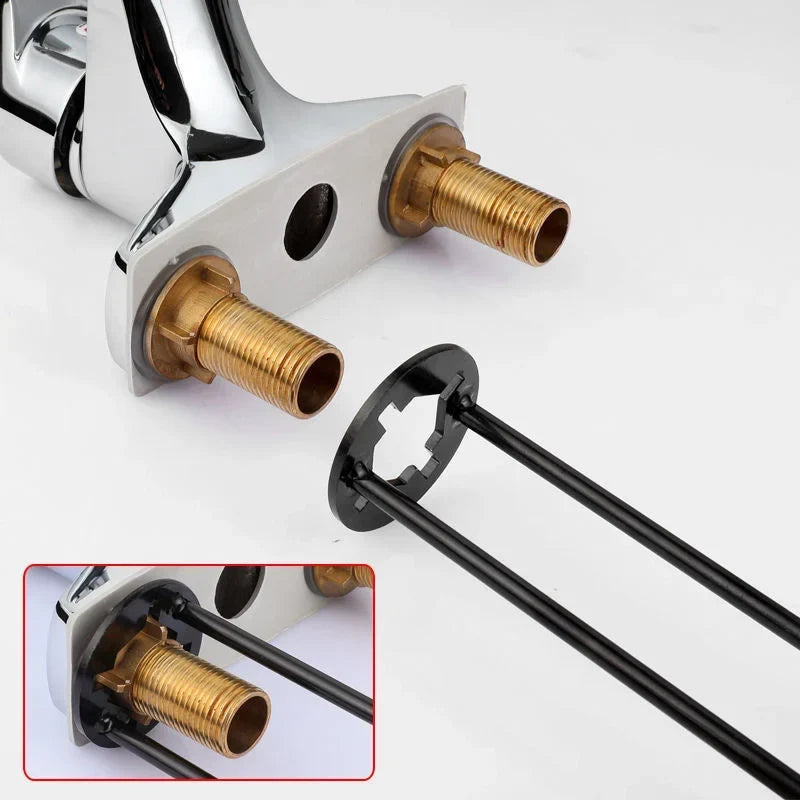 Basin Nut Wrench Tool Extended Reach Plumbing Installer for Faucet Nuts Under Sink Bathroom Kitchen