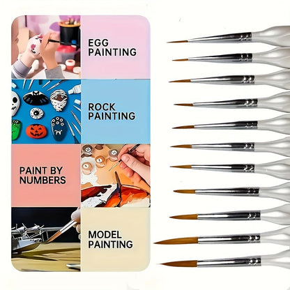 Fine Tip Detail Brush for Precision Painting, Miniatures & Fine Art – Synthetic Bristles for Acrylic, Oil & Watercolor