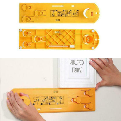 Picture Hanging Tool with Built-In Level for Walls - Frame Alignment Helper with Nail Marking System - Wall Decor Installation Aid for