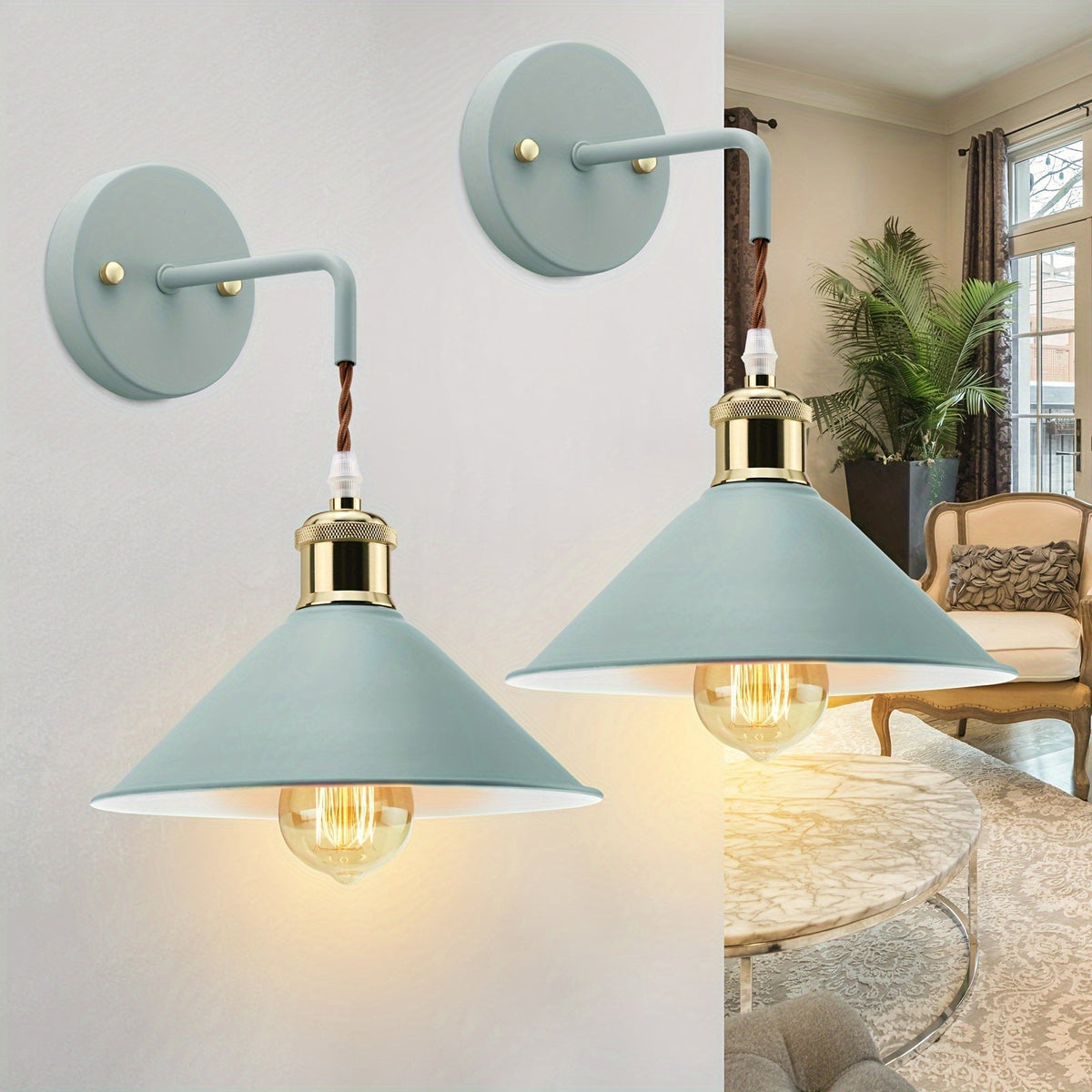 Industrial Wall Light Fixture – Oil-Rubbed Metal Accent Lamp for Bedroom, Living Room & Hallway – E26 Hardwired Sconce