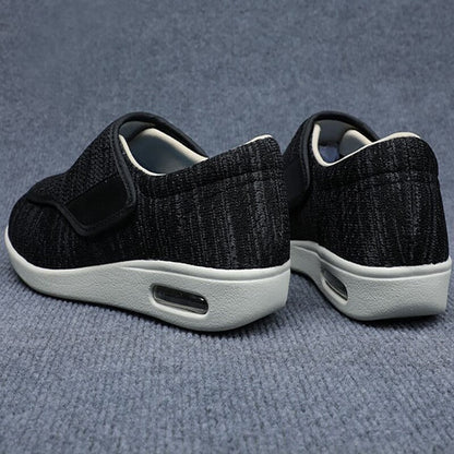 Extra-Wide Adjustable Velcro Shoes for Swollen Feet with Memory Foam Insoles – Breathable Diabetic-Friendly Slip-Resistant Sneakers for