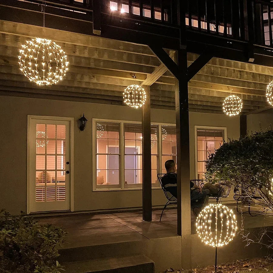 Battery Operated LED Sphere Light – Wireless Outdoor Indoor Glowing Orb Decoration for Patio Garden Deck Winter Holiday Ambiance