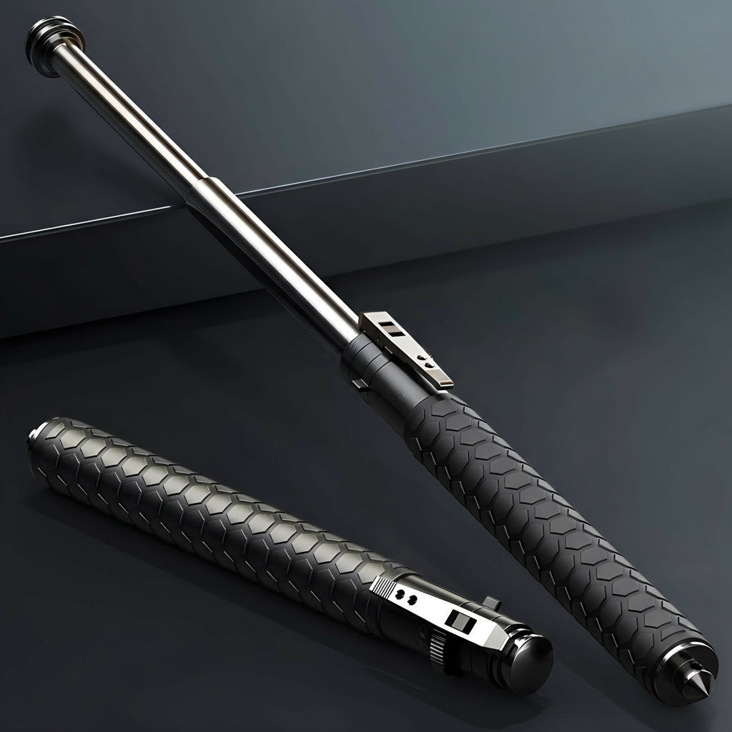 Walking Cane with Quick Deploy Mechanism, Adjustable Walking Stick for Self Defense, Telescopic Walking Stick