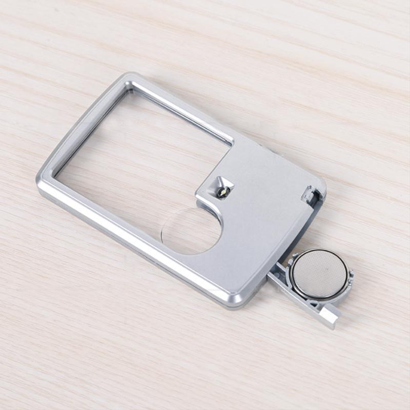 Pocket LED Magnifier with Light for Reading – Dual Lens 3X & 6X Credit Card Size Travel Magnifying Glass for Seniors Books Maps Menus