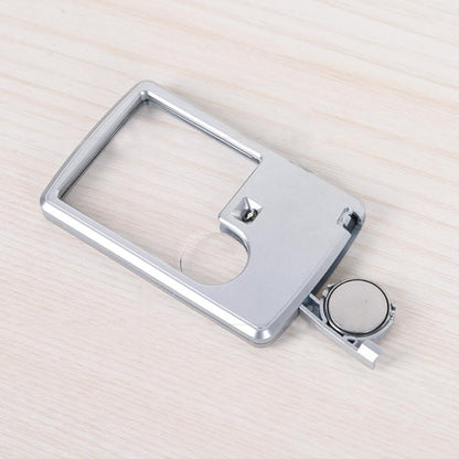 Pocket LED Magnifier with Light for Reading – Dual Lens 3X & 6X Credit Card Size Travel Magnifying Glass for Seniors Books Maps Menus