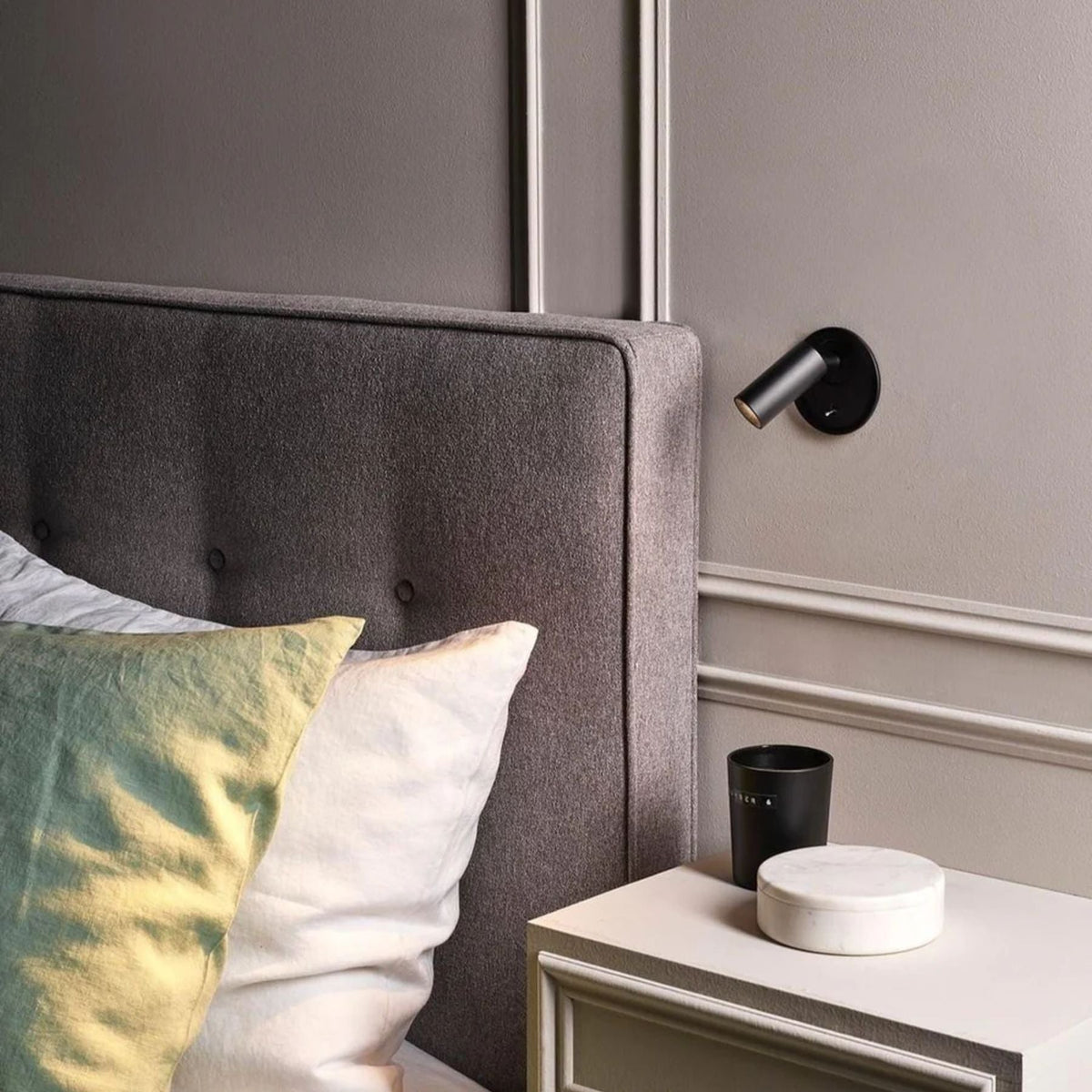 Adjustable LED Reading Sconce Black Metal 12 Inch Swing Arm for Bedroom Nightstand Task Light Directional Modern Wall Mount