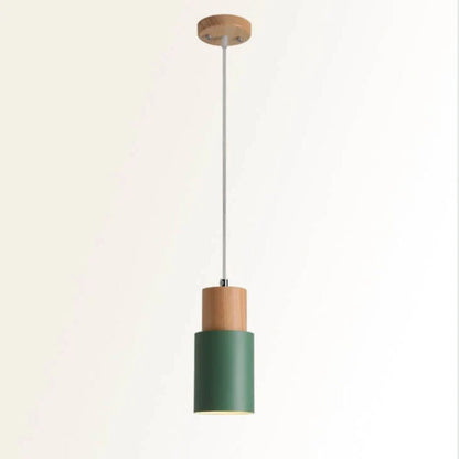 Lámpara Colgante Rústica Chic de Metal y Madera