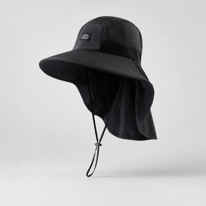 Wide Brim Hiking Hat with Neck Flap & UPF 50+ Sun Protection for Trail Running, Backpacking & Summer Outdoor Adventures
