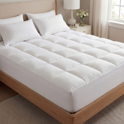 Comfort Sleep | Sobrecolchón refrescante con suavidad de 1000 GSM | Diseño transpirable para una mejor calidad de sueño