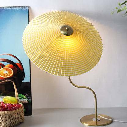 Contemporary Metal Desk Light with Fabric Shade 25 Inches Tall for Bedroom Office Nightstand Reading Task Illumination E12 E14 Socket Home A