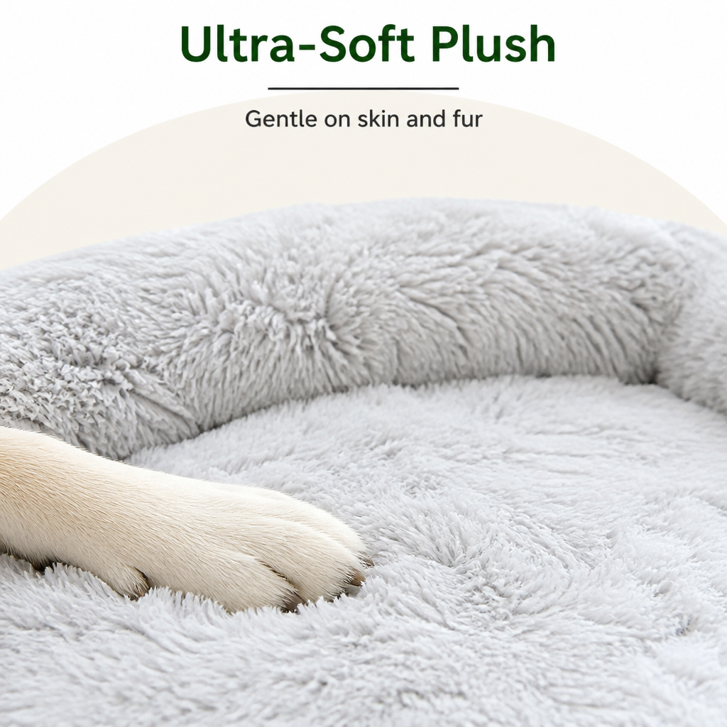 Ortekor Plush Neck Pillow Pet Sofa Bed (Removable Cover)