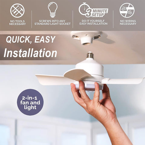 Innovador | Moderno ventilador de techo con luz, control remoto y LED brillante | Doble funcionalidad para mayor confort
