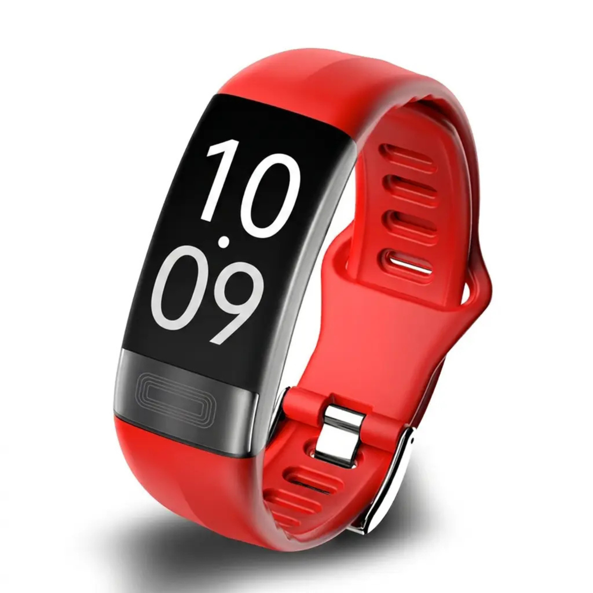 Pulsera de actividad con monitor de frecuencia cardíaca, oxígeno en sangre y ECG, reloj inteligente de silicona para fitness compatible con iOS y Android, monitor de sueño y actividad para mujeres y hombres