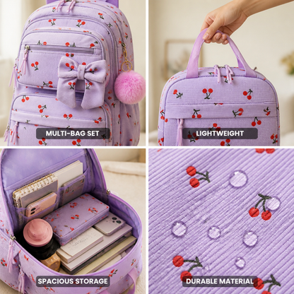 Set de mochila de pana ligera (3 piezas)