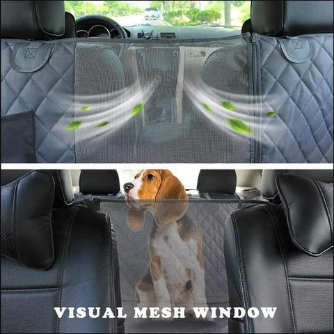 Pet Haven | Funda tipo hamaca impermeable para asiento de coche para perros con ventana de malla | Fácil instalación para un asiento trasero limpio