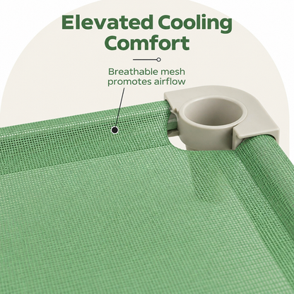 Ortekor Elevated Cooling Breathable Mesh Dog Bed (Stainless Steel Frame)