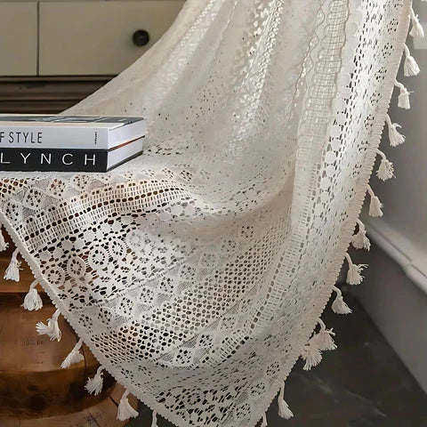 BohoLace – Crochet Tassel Curtain
