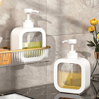 Countertop Liquid Soap Pump Dispenser with Press Mechanism for Bathroom Vanity, Kitchen Sink & Shower | Modern Minimalist Scandinavian Desig