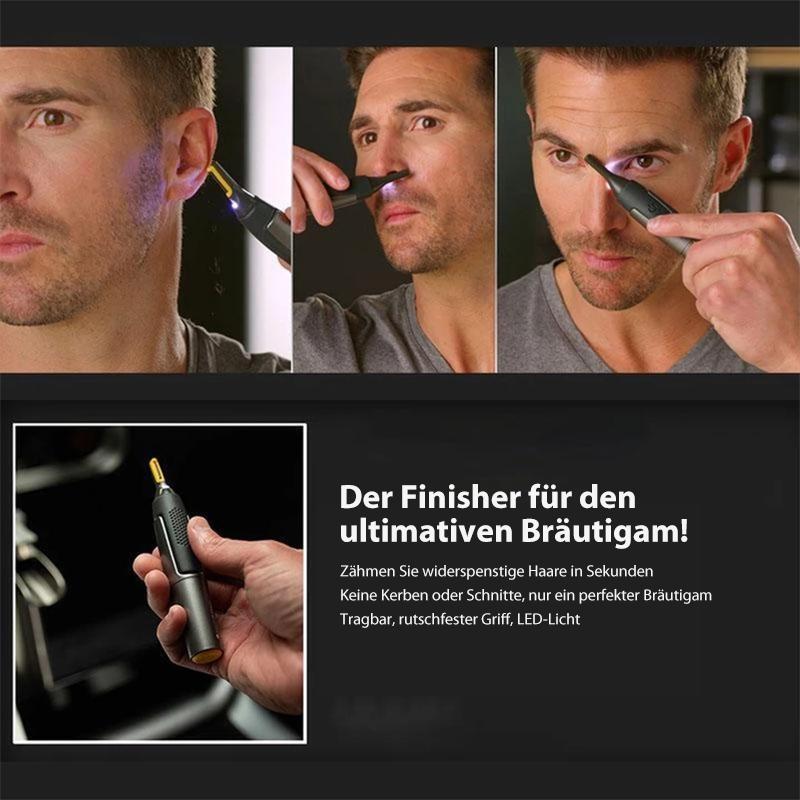 Precision Eyebrow Trimmer with LED Light – Ultra-Slim Electric Detail Shaver for Brows, Nose & Ears – Cordless Facial Hair Remover with