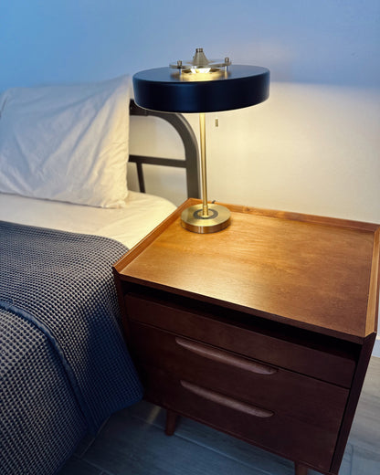 Adjustable Desk Light with Counterweight 10W LED Brass Finish Midcentury Modern Pull Chain Switch for Nightstand Office Home