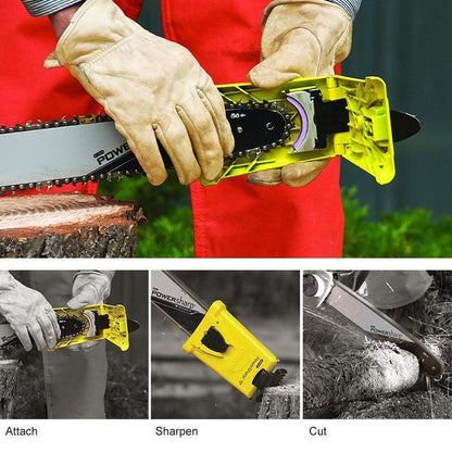 Portable Chainsaw Sharpener Tool | Easy-Mount Bar Sharpening System for All Chain Types | Compact Workshop & Field Use Accessory