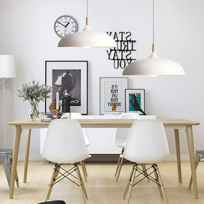 Wood and Iron Drop Light 14-24 Inches Diameter for Kitchen Island Dining Table Modern Minimalist Fixture E27 Socket Cord Height Adjustable
