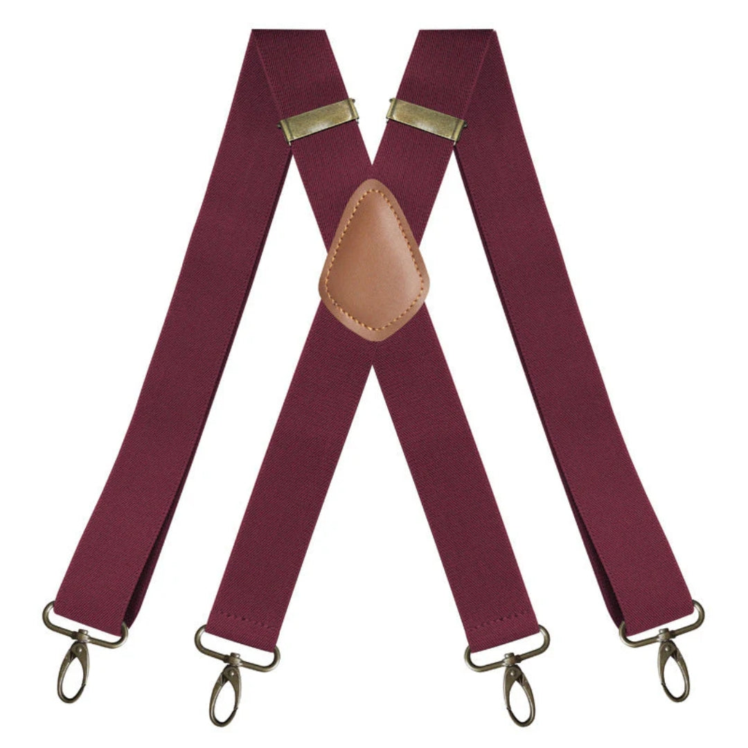Adjustable X-Back Suspenders with Metal Clips for Men – Elastic Dress Braces for Formal & Casual Wear
