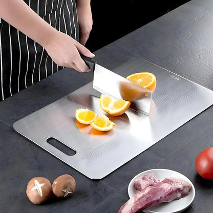 Stainless Steel Cutting Board for Kitchen – Antibacterial Non-Porous Food Prep Surface – Dishwasher Safe