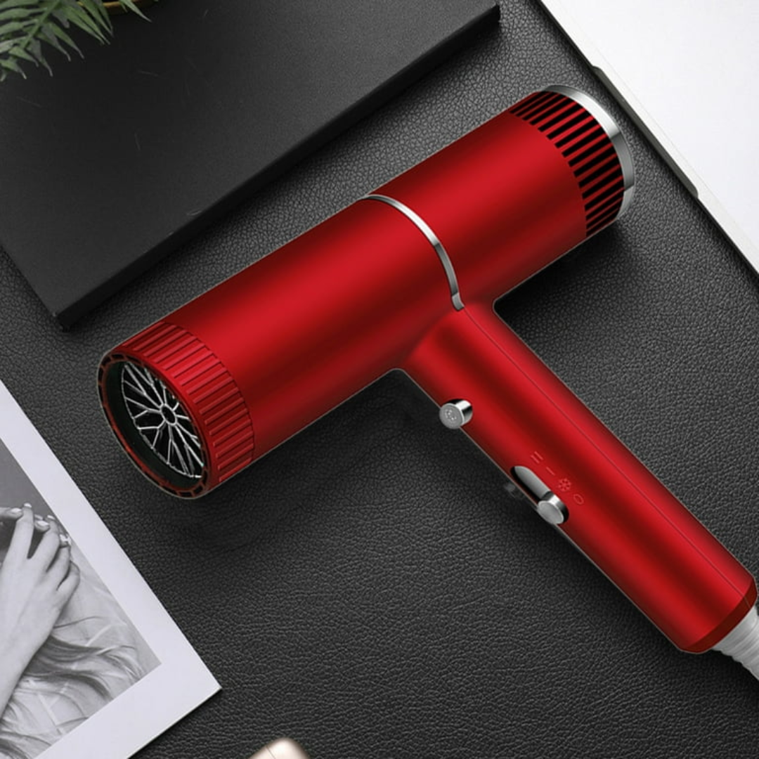 1100W Lightweight Blow Dryer with Ionic Technology for Smooth Styling, Compact Travel Design, Fast Airflow, Anti-Frizz Performance