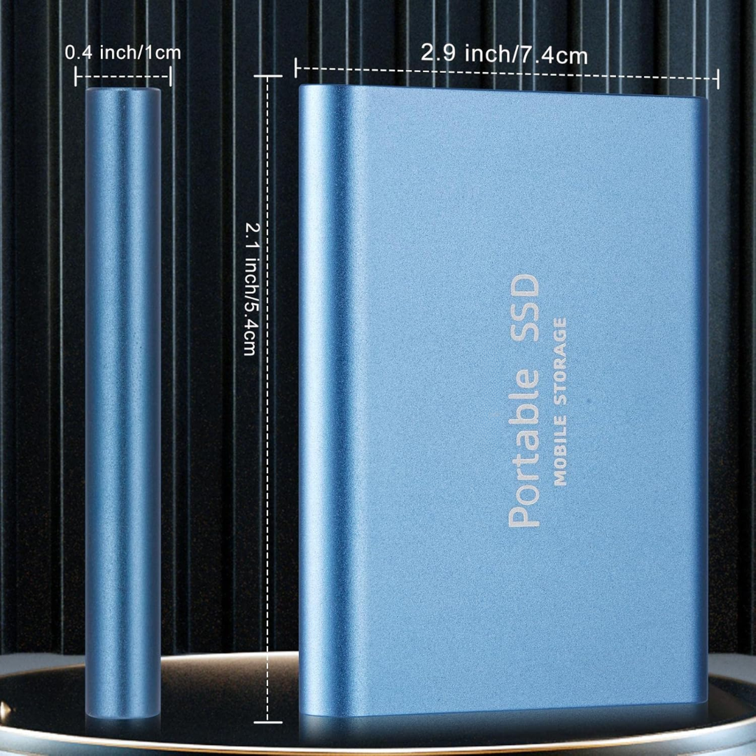 USB Portable SSD 1050 MB/s Read Speed 1 TB Storage Capacity Impact-Resistant Casing for Mac Windows Android Gaming Backup