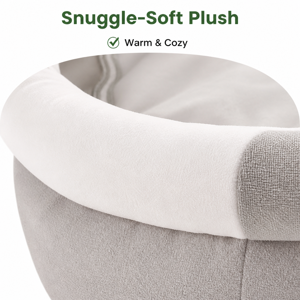 Ortekor Plush Polyester & Washable Pet Cave Bed