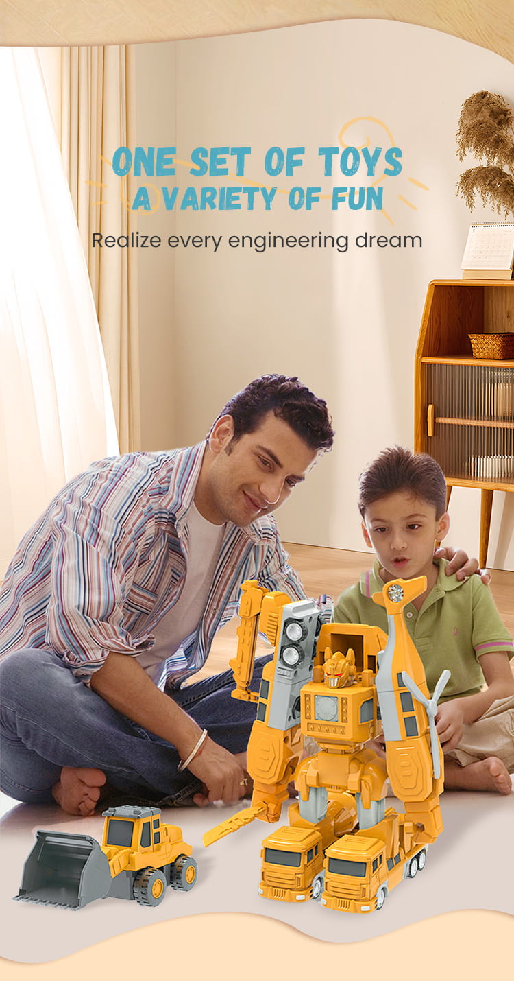 Magnetic Construction Vehicle Building Set for Kids – Transformable Toy Trucks with Snap-Together Magnets for Creative Play & STEM Learning