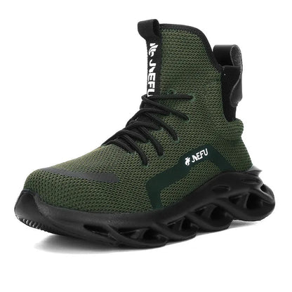 Steel Toe Safety Work Shoes for Men – Kevlar Midsole Protection, Lightweight Comfort for Construction, Warehouse & Industrial Jobs