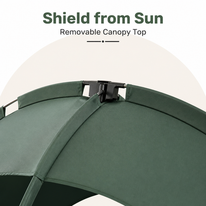 Ortekor Elevated Aluminum Outdoor Dog Bed (Removable Canopy)