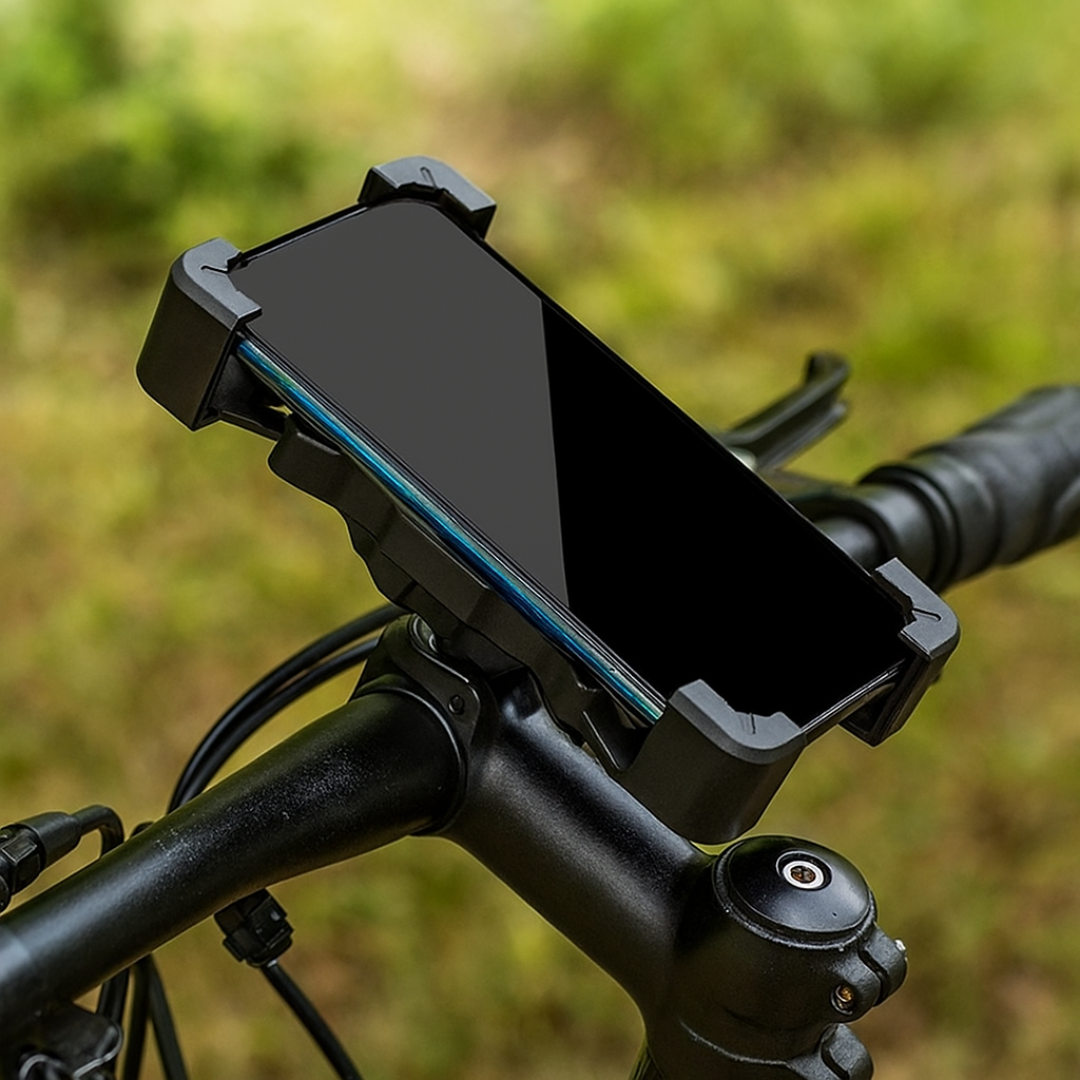 Soporte giratorio para manillar de bicicleta: soporte para smartphone ajustable en 360° para bicicletas, motocicletas y bicicletas eléctricas: ajuste universal para iPhone