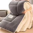 Double-Layer Flannel Fleece Winter Comforter with Wool Fill – Extra Warm Quilted Bedding for Cold Nights, Twin Full Queen King