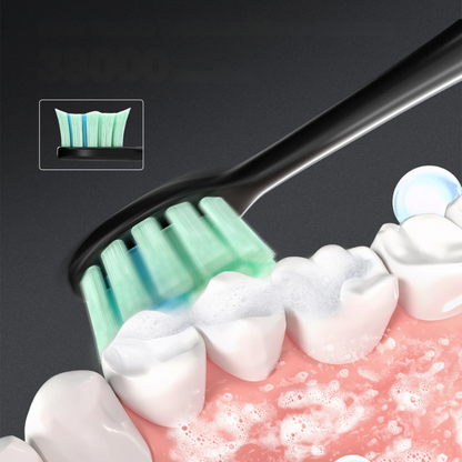 Esenciales para el cuidado bucal | Cepillo de dientes eléctrico recargable con cabezales intercambiables | Limpieza profunda para unas encías saludables