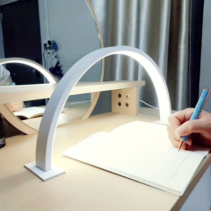 Arc LED Desk Lamp with Adjustable Brightness & Color Temperature for Home Office Reading Study | USB Powered Metal Task Light