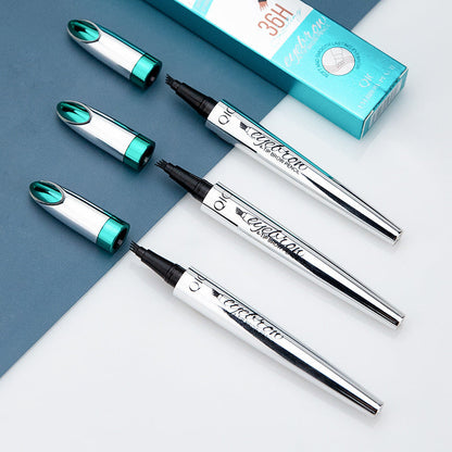 Four-Prong Precision Brow Defining Pencil with Long-Lasting 36-Hour Wear for Natural Hair-Like Strokes and Fuller Arches
