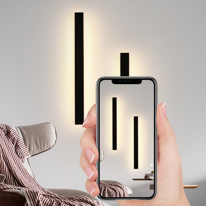 Vertical LED Exterior Light Fixture 12-59 in Aluminum Waterproof IP65 Black for Porch Entryway Pathway Garden Wall Driveway Modern Home